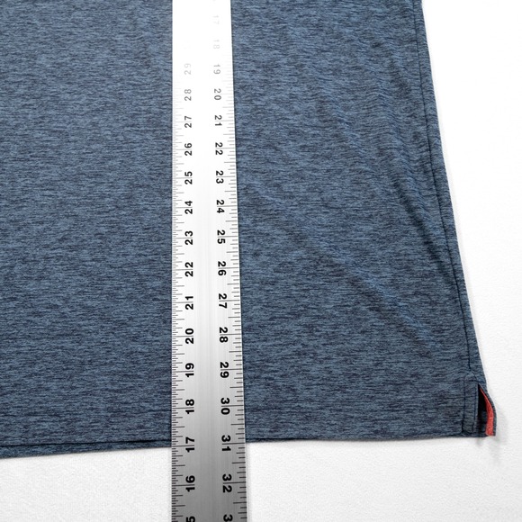 UNDER ARMOUR Men's‎ XL Blue Heathered Loose Fit Heatgear Short Sleeve Polo Shirt - Picture 6 of 6